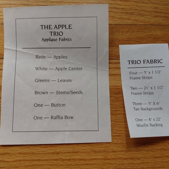 Vintage Apple Wallhanging Kit Fabric Applique 6" x 20" Retro Country Kitchen Dec - Picture 4 of 9